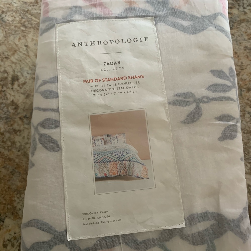 Anthropologie Zadar Pair Of Standard Shams nwt - Picture 3 of 5